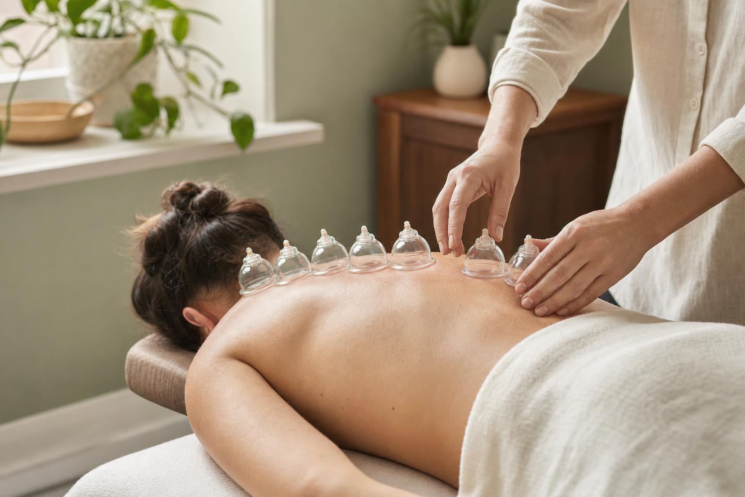 Cupping therapy back treatment in Tracy, CA